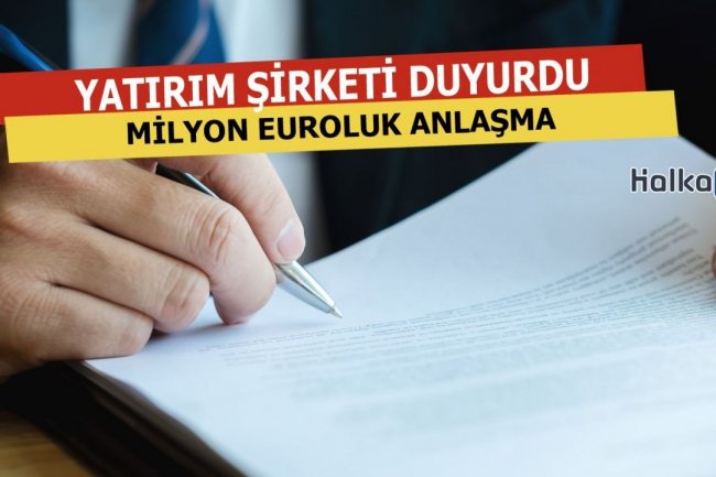 1 Milyon 786 Bin Euro'luk Sözleşme Duyuruldu