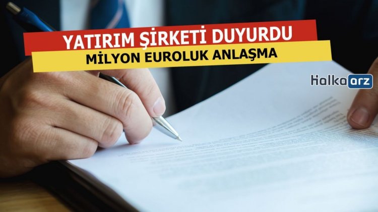 1 Milyon 786 Bin Euro'luk Sözleşme Duyuruldu